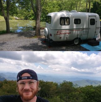 travel trailer and scenic views